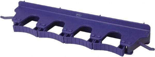 Vikan - 22 Lb Capacity, 3-5/32" Projection, Polypropylene/Rubber Wall Strip Organizer - 15-1/2" OAL - All Tool & Supply