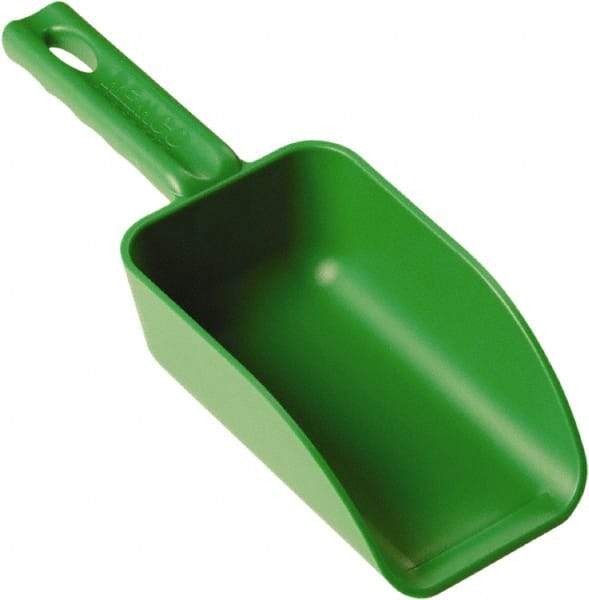 Remco - 16 oz Green Polypropylene Flat Bottom Scoop - 3.2" Wide x 2" Deep Bowl, 10.4" OAL - All Tool & Supply