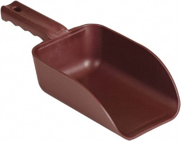 Remco - 32 oz Red Polypropylene & Semi-Ferrous Additive Flat Bottom Scoop - 4.3" Wide x 3" Deep Bowl, 11-1/2" OAL - All Tool & Supply