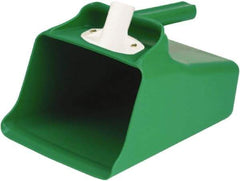 Remco - 128 oz Green Polypropylene Flat Bottom Scoop - 8.7" Wide x 7.3" Deep Bowl, 11" OAL - All Tool & Supply