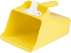 Remco - 128 oz Yellow Polypropylene Flat Bottom Scoop - 8.7" Wide x 7.3" Deep Bowl, 11" OAL - All Tool & Supply