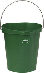 Vikan - 3 Gal, Polypropylene Round Green Single Pail with Pour Spout - Handle Included - All Tool & Supply