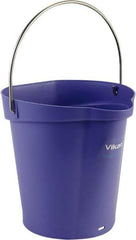 Vikan - 1-1/2 Gal, Polypropylene Round Purple Single Pail with Pour Spout - Handle Included - All Tool & Supply