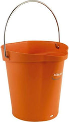 Vikan - 1-1/2 Gal, Polypropylene Round Orange Single Pail with Pour Spout - Handle Included - All Tool & Supply