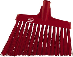 Vikan - 9-1/2" Wide, Red Synthetic Bristles, Angled Broom - All Tool & Supply