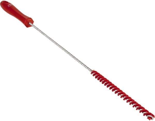 Vikan - 0.4" Diam Polyester Valve Brush - 19-5/8" OAL, 5-11/16" Head Length, Polypropylene & Stainless Steel Handle - All Tool & Supply