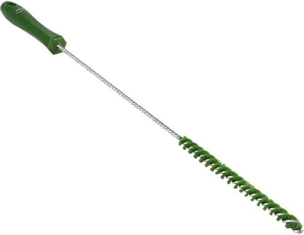 Vikan - 0.4" Diam Polyester Valve Brush - 19-5/8" OAL, 5-11/16" Head Length, Polypropylene & Stainless Steel Handle - All Tool & Supply