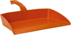 Vikan - 12-1/2" Wide Handheld Dustpan - Plastic Body, 4-1/2" Handle, Orange - All Tool & Supply