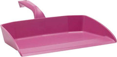 Vikan - 12-1/2" Wide Handheld Dustpan - Plastic Body, 4-1/2" Handle, Pink - All Tool & Supply