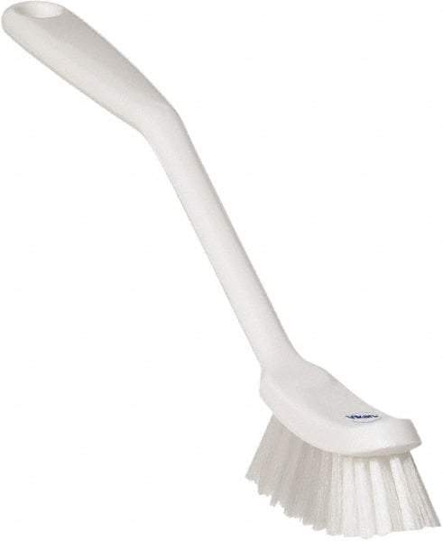 Vikan - 1" Bristle Length, Polyester Food Service Brush - 2-7/8" Long x 1" Wide Head, 11" OAL, White, Polypropylene Block - All Tool & Supply