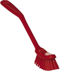 Vikan - 1" Bristle Length, Polyester Food Service Brush - 2-7/8" Long x 1" Wide Head, 11" OAL, Red, Polypropylene Block - All Tool & Supply