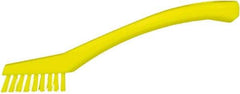 Vikan - 5/8" Bristle Length, Polyester Food Service Brush - 2-5/16" Long x 1/2" Wide Head, 8" OAL, Yellow, Polypropylene Block - All Tool & Supply