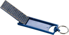 Lenox - 3" OAL Medium Retractable Sharpener Diamond File - 1" Wide x 1/4" Thick, 3 LOC, Blue - All Tool & Supply