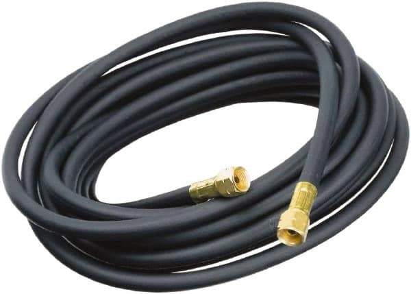 Sievert - 1/4" Inside x 9/16" Outside Diam, Grade Commercial Welding Hose - Black, 25' Long, Standard Nozzle Style, 75 psi Working Pressure - All Tool & Supply