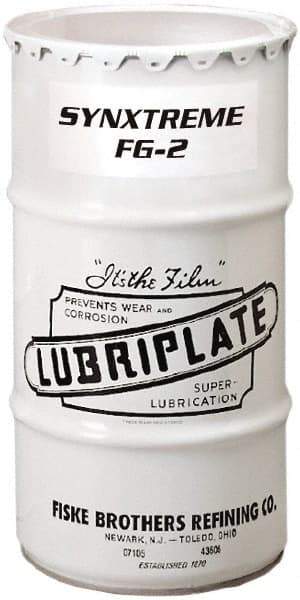 Lubriplate - 120 Lb Drum Calcium Extreme Pressure Grease - Tan, Extreme Pressure, Food Grade & High/Low Temperature, 450°F Max Temp, NLGIG 2, - All Tool & Supply