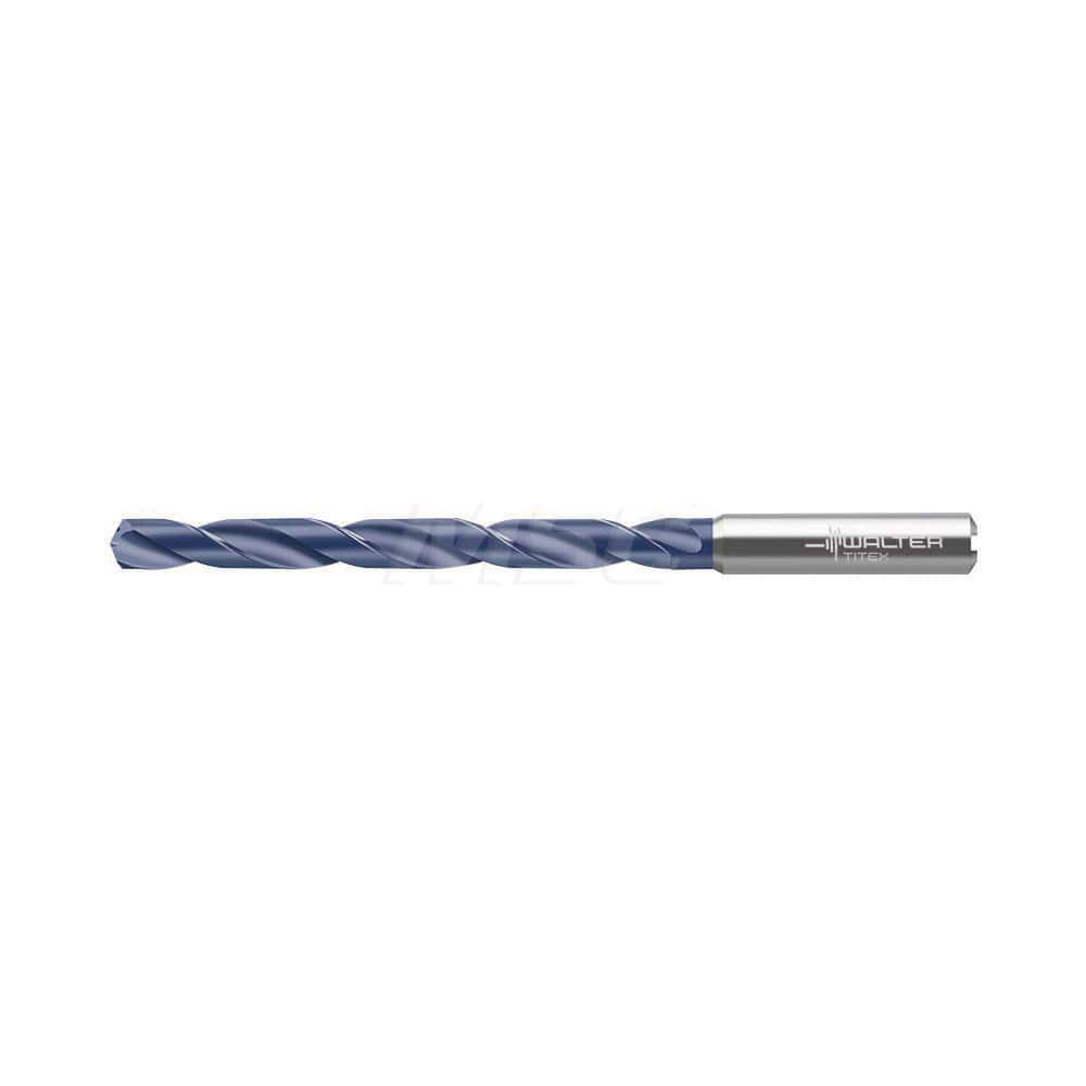 Jobber Length Drill Bit: 0.438″ Dia, 140 °, Solid Carbide TiNAl Finish, 6.417″ OAL, Right Hand Cut, Straight-Cylindrical Shank, Series DC150-08-05