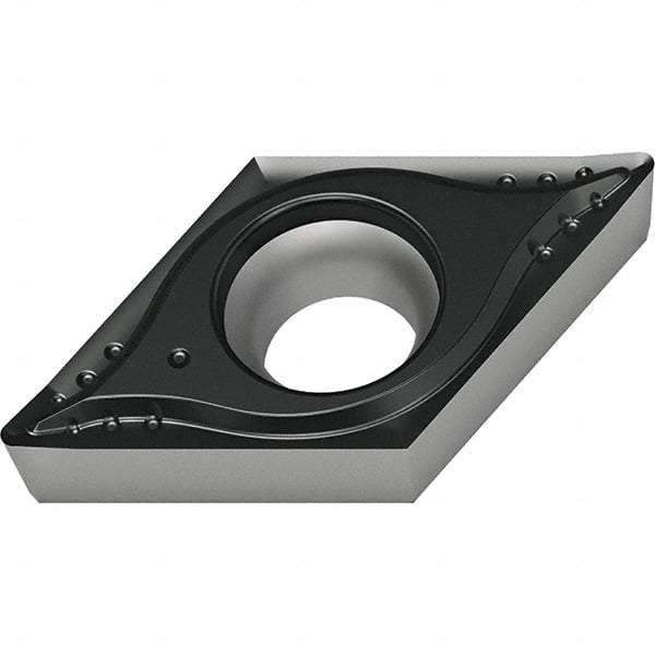 Walter - DPGT MM4 Grade WSM20S Turning Insert - TiAlN+Al2O3+(Al) Finish, 55° Rhombic, 9.53mm Inscr Circle, 3.97mm Thick, 0.4mm Corner Radius - All Tool & Supply