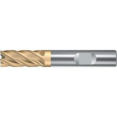 Walter-Prototyp - 8mm, 19mm LOC, 8mm Shank Diam, 63mm OAL, 5 Flute, Solid Carbide Square End Mill - TiAlN/ZrN Finish, 35° Helix, Right Hand Cut, Right Hand Flute, Series H4135217 - All Tool & Supply