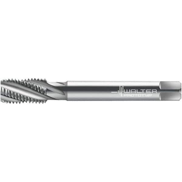 Walter-Prototyp - 9/16-12 DIN 2184-1 4 Flute 3B Semi-Bottoming Spiral Flute Tap - High Speed Steel, Uncoated, 110mm OAL, Right Hand Flute, Right Hand Thread, 12.070, Series 224604 - Exact Industrial Supply