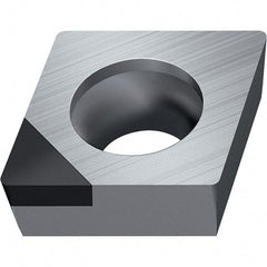 Walter - CPGW FS-1 Grade WDN10 Turning Insert - Polycrystaline Diamond Finish, 80° Rhombic, 5.56mm Inscr Circle, 2.38mm Thick, 0.4mm Corner Radius - All Tool & Supply