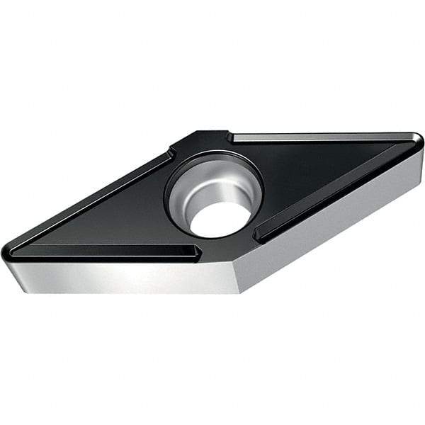 Walter - VBMT FM6 Grade WSM10S Turning Insert - TiAlN+Al2O3+(Al) Finish, 35° Rhombic, 9.53mm Inscr Circle, 4.76mm Thick, 1.2mm Corner Radius - All Tool & Supply