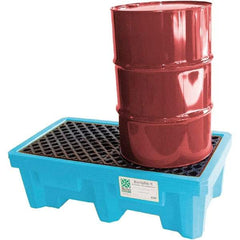 UltraTech - 66 Gal Sump, 3,000 Lb Capacity, 2 Drum, Polyethylene, Fluorinated P2 Spill Pallet, Fluorinated, No Drain - 53" Long x 29" Wide x 16-1/2" High - All Tool & Supply