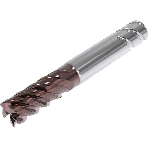 Seco - 8mm, 5 Flute, Single End, Solid Carbide, 0.5mm Corner Radius End Mill - 63mm OAL, 48° Helix, Right Hand Flute, 16mm LOC, Right Hand Cut, 25mm Extended Reach - All Tool & Supply