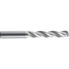 SGS - 5mm 124° Solid Carbide Jobber Drill - TiB2 Finish, Right Hand Cut, Spiral Flute, Straight Shank, 133mm OAL, Notched Point - All Tool & Supply