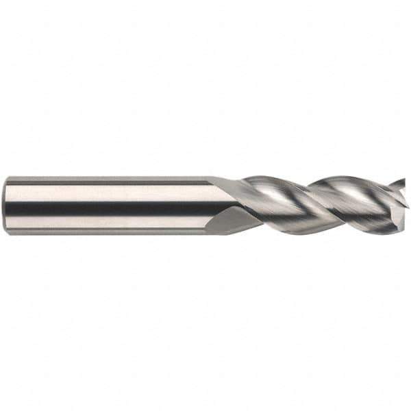 SGS - 10mm, 14mm LOC, 10mm Shank Diam, 100mm OAL, 3 Flute, Solid Carbide Square End Mill - Single End, TiB2 Finish, Spiral Flute, 38° Helix, Centercutting, Right Hand Cut, Right Hand Flute, Series 43MS - All Tool & Supply