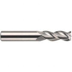 SGS - 10mm, 14mm LOC, 10mm Shank Diam, 100mm OAL, 3 Flute, Solid Carbide Square End Mill - Single End, TiB2 Finish, Spiral Flute, 38° Helix, Centercutting, Right Hand Cut, Right Hand Flute, Series 43MS - All Tool & Supply