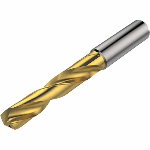 Seco - 5.6mm 140° Solid Carbide Jobber Drill - TiAlN/TiN Finish, Right Hand Cut, Spiral Flute, Round Shank, 82mm OAL - All Tool & Supply