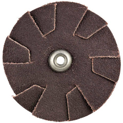 Norton - Slotted Overlap Discs; Abrasive Type: Coated ; Overlap Disc Type: Inward ; Disc Diameter (Inch): 3 ; Abrasive Material: Aluminum Oxide ; Grit: 100 ; Grade: Medium - Exact Industrial Supply