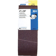 Norton - 4" Wide x 24" OAL, 50 Grit, Aluminum Oxide Abrasive Belt - All Tool & Supply