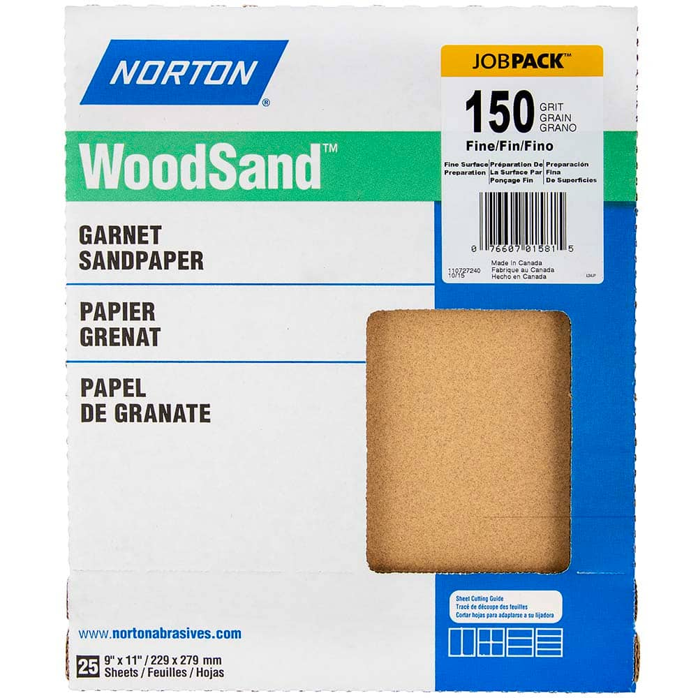 Norton - Sanding Sheets Abrasive Material: Garnet Grade: Fine - All Tool & Supply