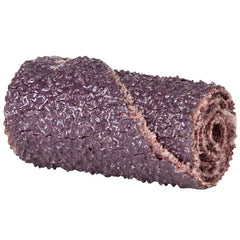 Norton - 1/2" Max Roll Diam x 2" OAL, 120 Grit Aluminum Oxide Straight Cartridge Roll - All Tool & Supply