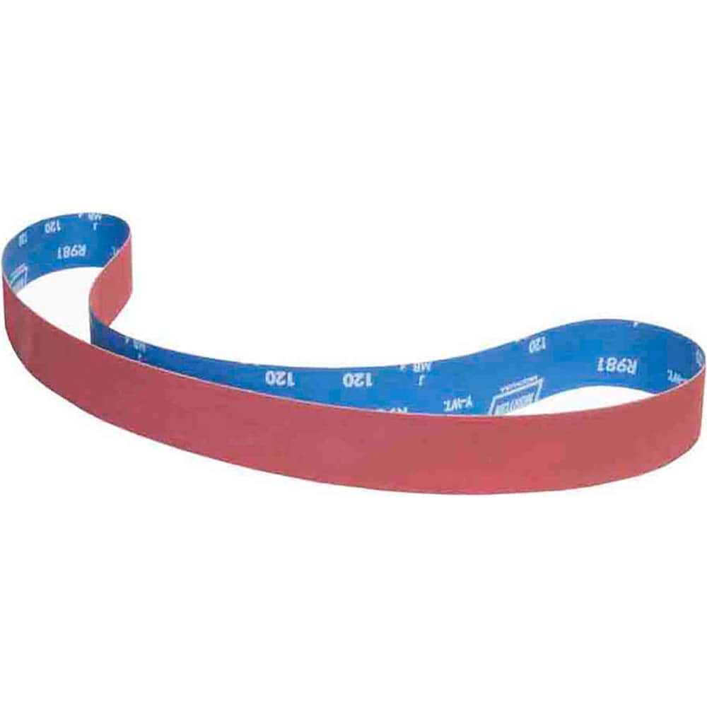 Abrasive Belt: 2″ Width, 120 Grit, Ceramic Ceramic, Medium