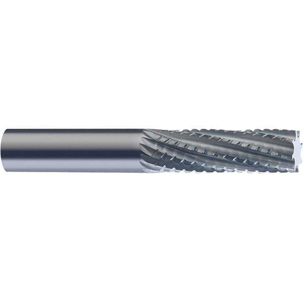 SGS - 10mm Diam, 28mm LOC, Square End, Solid Carbide Diamond Pattern Router Bit - Right Hand Cut, 63mm OAL, Use on Carbon Composite - All Tool & Supply