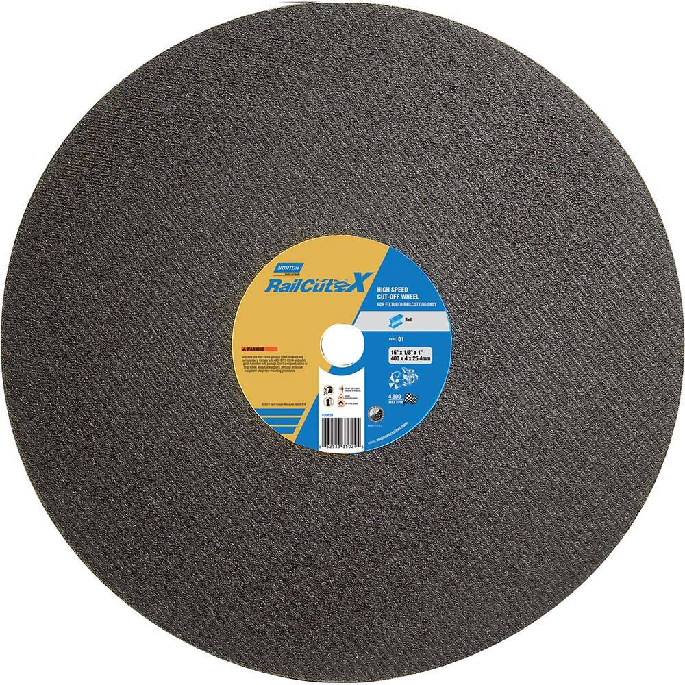 Norton - 16 x 1/8, 1" Hole 24 Grit Zirconia Alumina Cutoff Wheel - All Tool & Supply