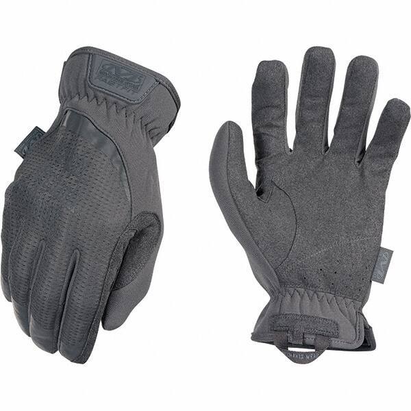 Mechanix Wear - Size M Work Gloves - For Mechanic's & Lifting, Uncoated, Elastic Band Cuff, Full Fingered, Gray, Paired - All Tool & Supply