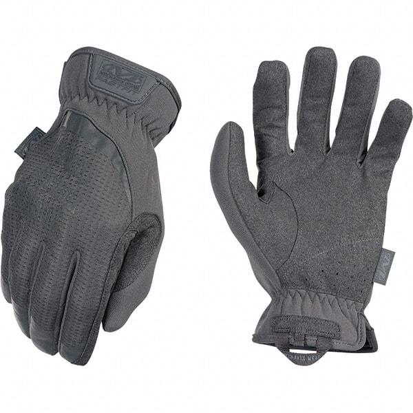 Mechanix Wear - Size XL Work Gloves - For Mechanic's & Lifting, Uncoated, Elastic Band Cuff, Full Fingered, Gray, Paired - All Tool & Supply