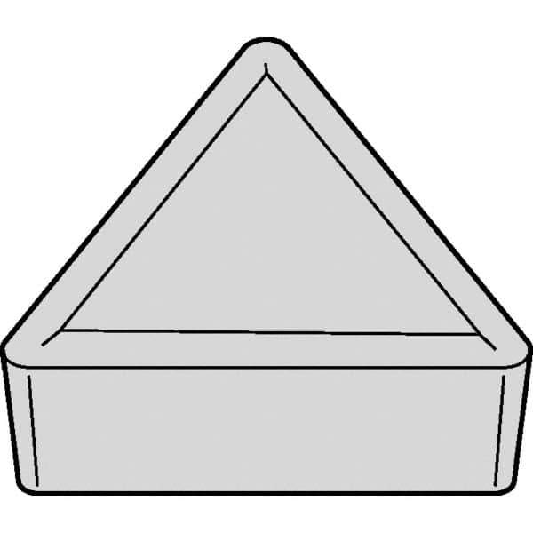 Kennametal - TPMR221 NONE Grade KCP25B Carbide Turning Insert - TiOCN Finish, 60° Triangle, 1/4" Inscr Circle, 1/8" Thick, 1/64" Corner Radius - All Tool & Supply