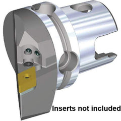 Kennametal - Right Hand Cut, Size KM63TS, DN.. 150608 & DN.. 442 Insert Compatiblity, External Modular Turning & Profiling Cutting Unit Head - 43mm Ctr to Cutting Edge, 60mm Head Length, Through Coolant, Series KM63 - All Tool & Supply