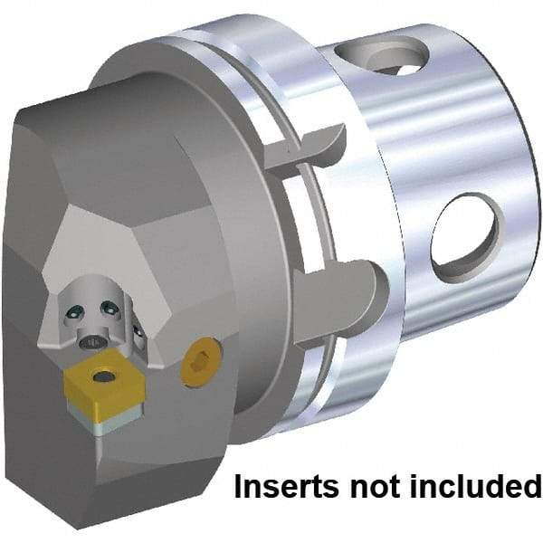 Kennametal - Left Hand Cut, Size KM4X100, CN..643 & CN... 190612 Insert Compatiblity, External Modular Turning & Profiling Cutting Unit Head - 63mm Ctr to Cutting Edge, 100mm Head Length, Through Coolant, Series KM4X - All Tool & Supply