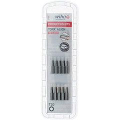 Wiha - 1/4" Drive T20 Torx Screwdriver Bit - 1" OAL, Insert Bit - All Tool & Supply