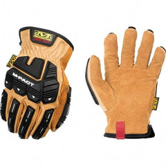 Mechanix Wear - Size S, ANSI Cut Lvl A9, Genuine Leather Cut & Puncture Resistant Gloves - Elastic Cuff, Black, Paired - All Tool & Supply