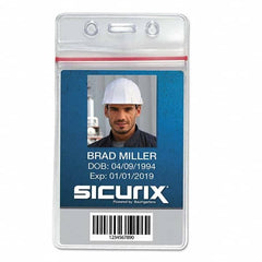 Sicurix - Badge Holders Attachment Type: Clip-On Horizontal or Vertical Holder: Vertical - All Tool & Supply