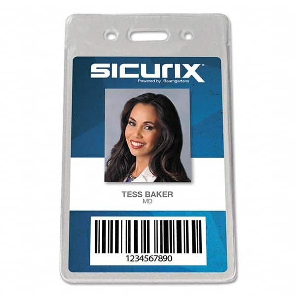 Sicurix - Badge Holders Attachment Type: Clip-On Horizontal or Vertical Holder: Vertical - All Tool & Supply