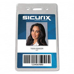 Sicurix - Badge Holders Attachment Type: Clip-On Horizontal or Vertical Holder: Vertical - All Tool & Supply