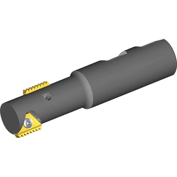 Vargus - 0.571" Cut Diam, 0.98" Max Depth of Cut, 3/4" Shank Diam, Internal/External Indexable Thread Mill - Insert Style 2, 1/4" Insert Size, 1 Insert, Toolholder Style TMOC, 3.504" OAL - All Tool & Supply