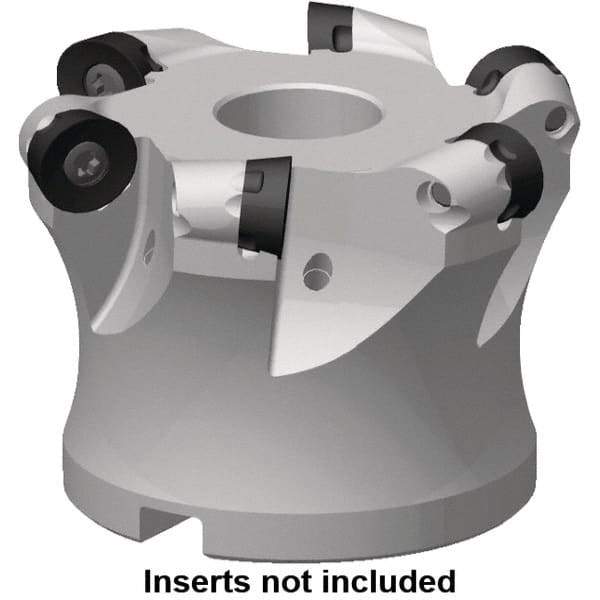 Kennametal - 30mm Cut Diam, 5mm Max Depth, 16mm Arbor Hole, 5 Inserts, RP.. 10T3 Insert Style, Indexable Copy Face Mill - 7713VR10 Cutter Style, 45,500 Max RPM, 40mm High, Through Coolant, Series 7713 - All Tool & Supply